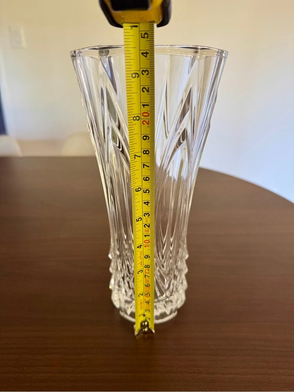 Vintage French Cristal d'Arques lead crystal vase